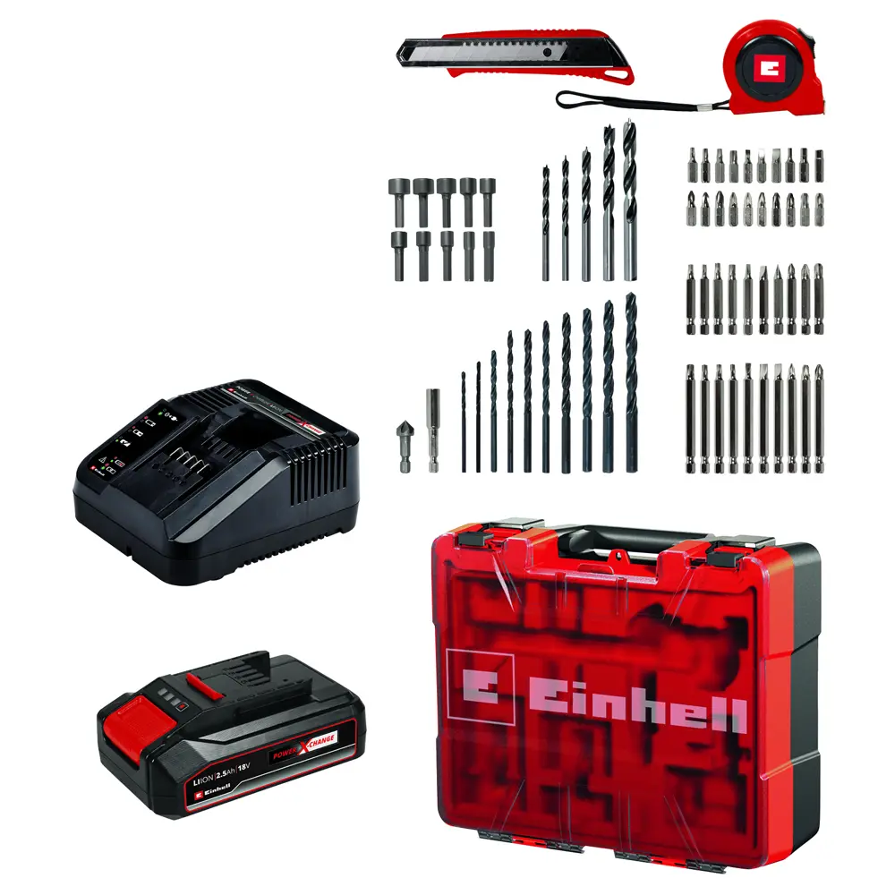 Фото 2 Дрель-шуруповерт аккумуляторная Einhell PXC TE-CD 18/40 Li +69 4513955, 18 В Li-Ion 1x2.5 Ач Фото 2 Дрель-шуруповерт аккумуляторная Einhell PXC TE-CD 18/40 Li +69 4513955, 18 В Li-Ion 1x2.5 Ач