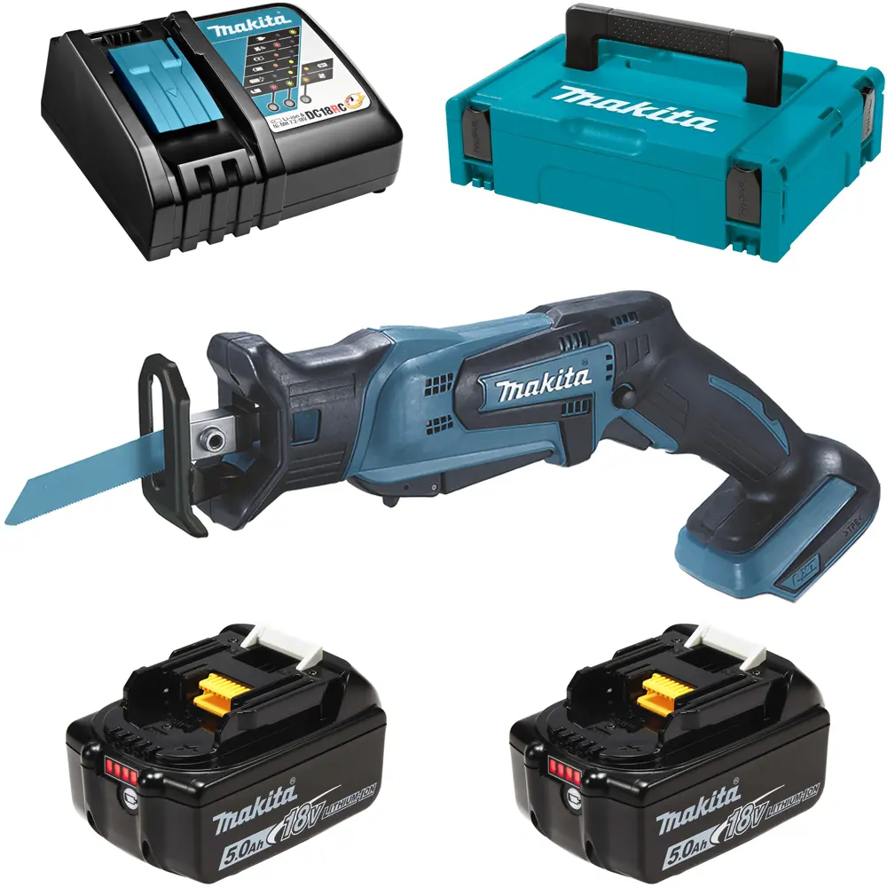 Фото Пила сабельная аккумуляторная Makita LXT DJR185RTE, 18 В Li-Ion 2x5 Ач Фото Пила сабельная аккумуляторная Makita LXT DJR185RTE, 18 В Li-Ion 2x5 Ач