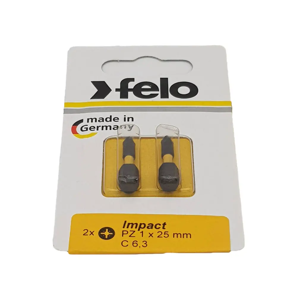 Фото 3 Бита крестовая Felo Impact 02101241 PZ1x25 мм, 2 шт.