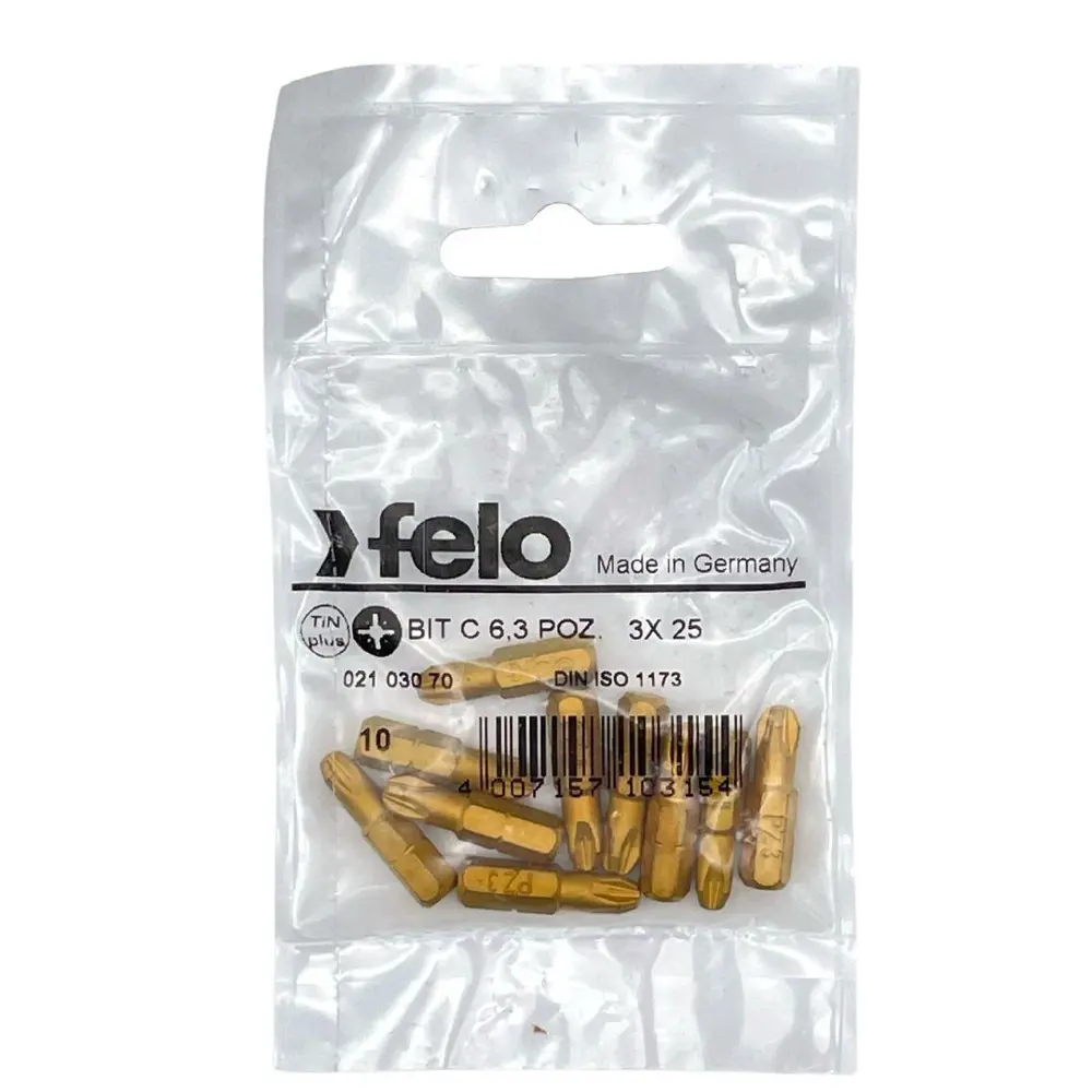 Фото 2 Бита крестовая Felo 2103070 PZ3x150 мм, 10 шт. Фото 2 Бита крестовая Felo 2103070 PZ3x150 мм, 10 шт.