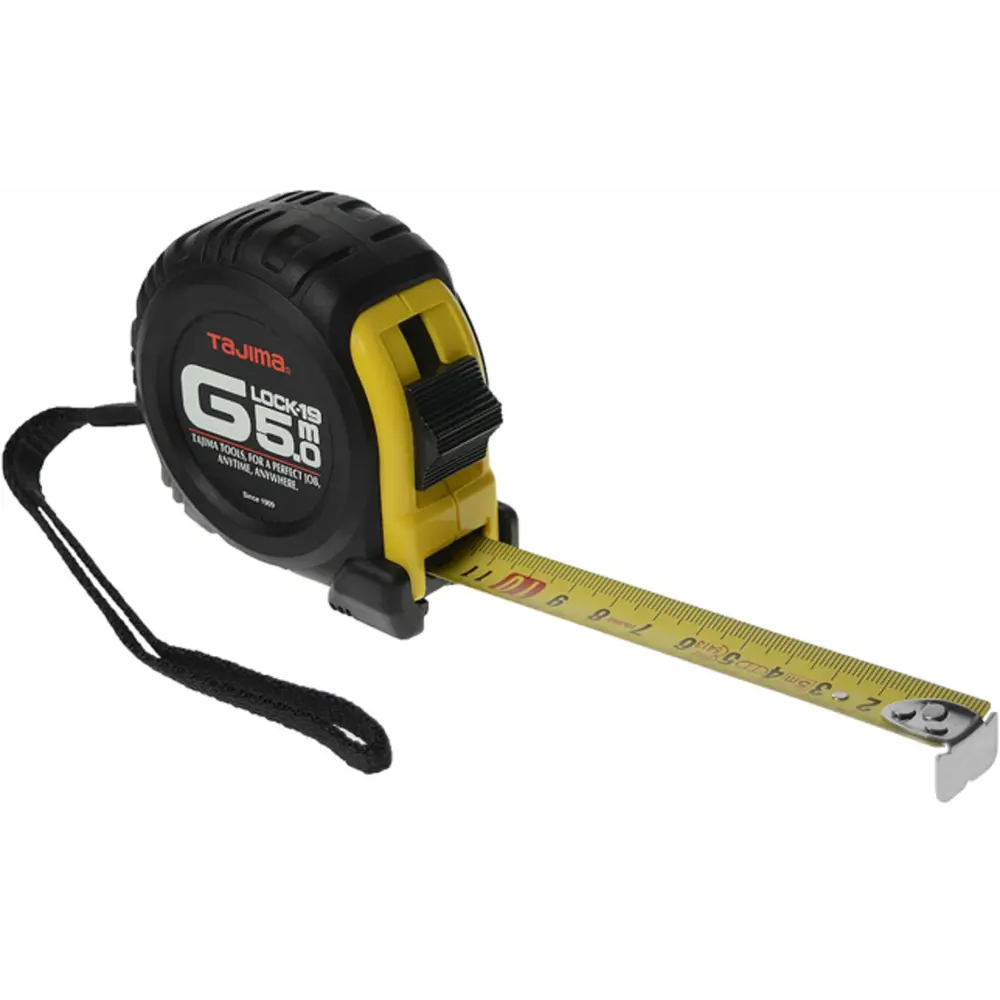 Фото Рулетка Tajima G LOCK G9P50MT, 5 м х 19 мм, ударопрочная с магнитным наконечником Фото Рулетка Tajima G LOCK G9P50MT, 5 м х 19 мм, ударопрочная с магнитным наконечником