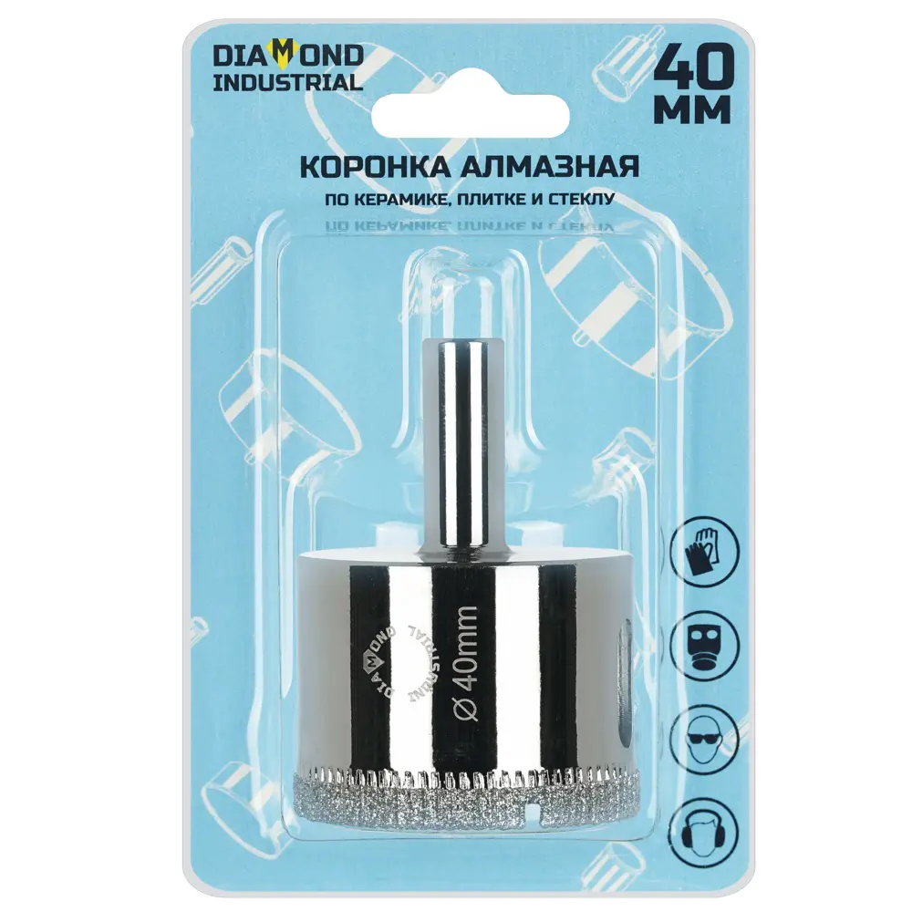 Фото 2 Коронка алмазная по керамограниту и стеклу Diamond Industrial DIDCBC040, 40 мм Фото 2 Коронка алмазная по керамограниту и стеклу Diamond Industrial DIDCBC040, 40 мм