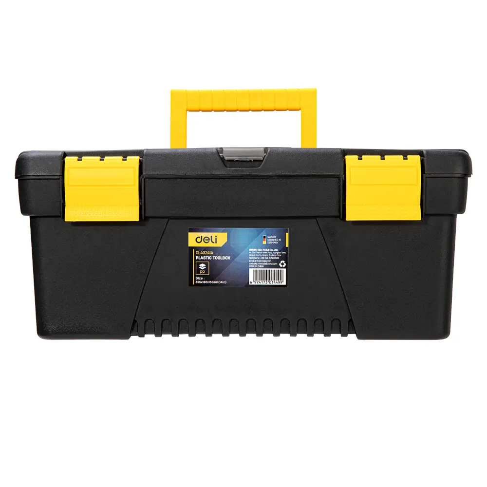 Фото 5 Ящик для инструментов Deli Tools DL432414 150x355x180 мм, пластик и металл Фото 5 Ящик для инструментов Deli Tools DL432414 150x355x180 мм, пластик и металл