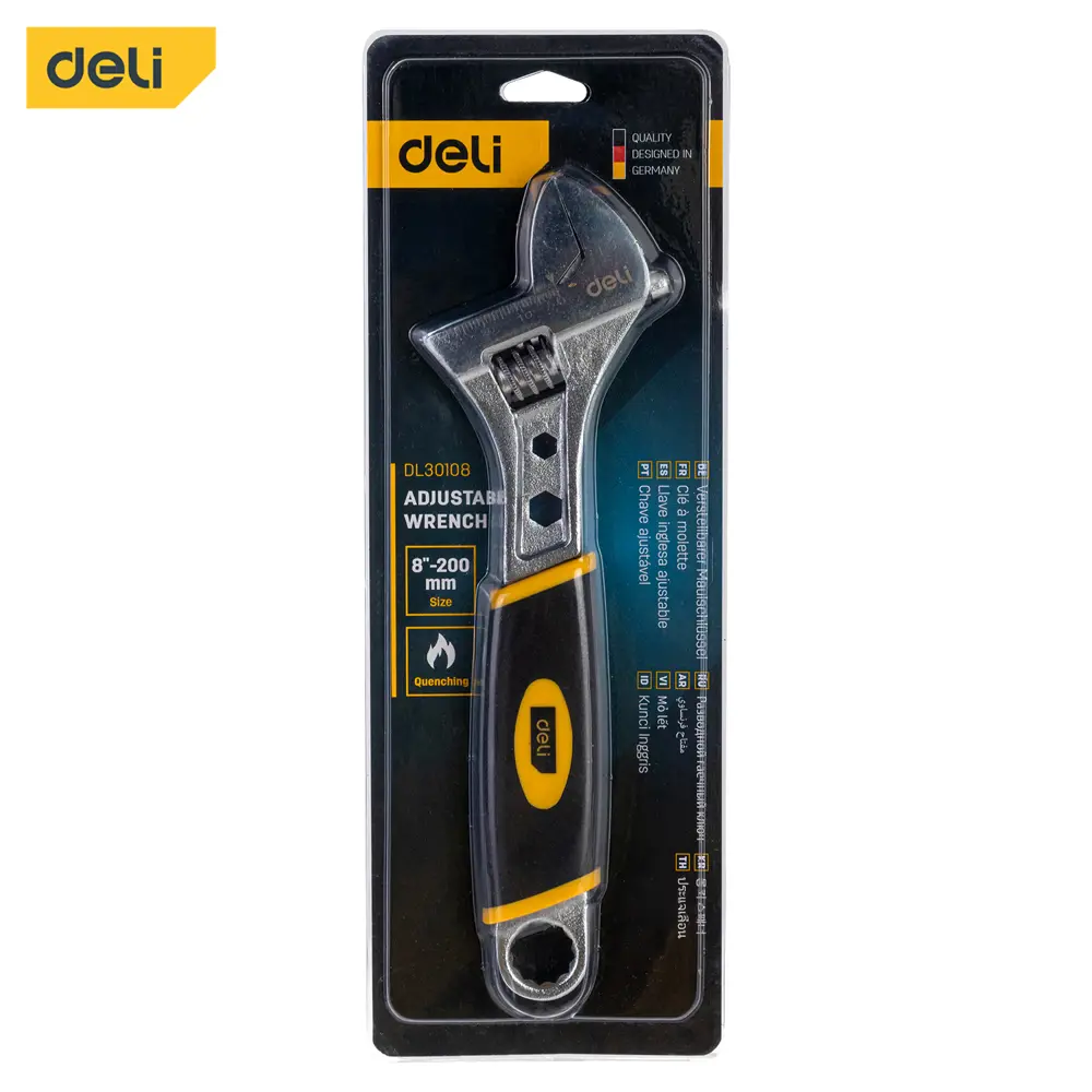 Фото 2 Ключ разводной Deli Tools DL30108 захват 28 мм, длина 200 мм Фото 2 Ключ разводной Deli Tools DL30108 захват 28 мм, длина 200 мм