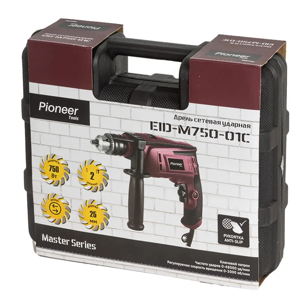 Фото 11 Дрель сетевая ударная Pioneer EID-M750-01C, 750 Вт Фото 11 Дрель сетевая ударная Pioneer EID-M750-01C, 750 Вт