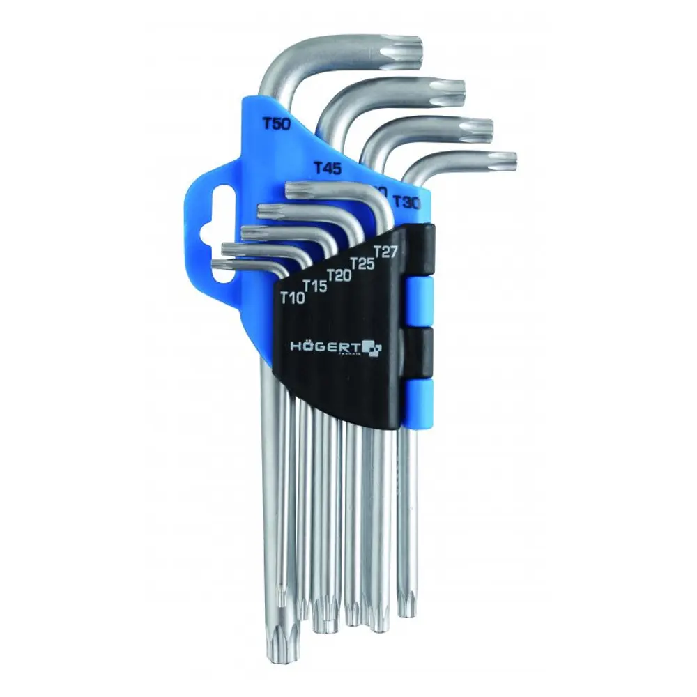 Фото Набор ключей Torx Hoegert Technik HT1W814 T10-T50 мм, 9 предметов Фото Набор ключей Torx Hoegert Technik HT1W814 T10-T50 мм, 9 предметов