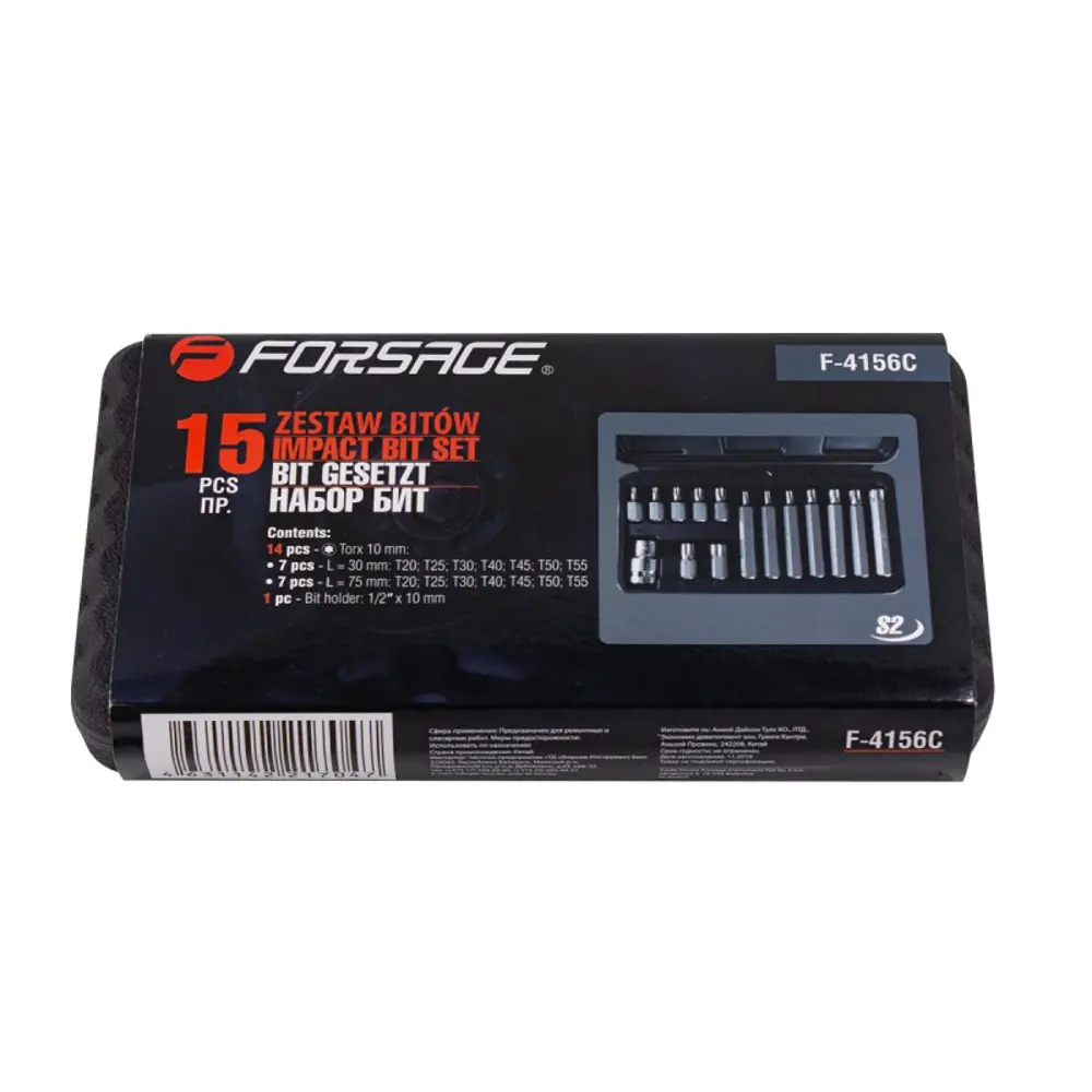 Фото Набор бит TORX с битодержателем Forsage F-4156(C) 15 предметов