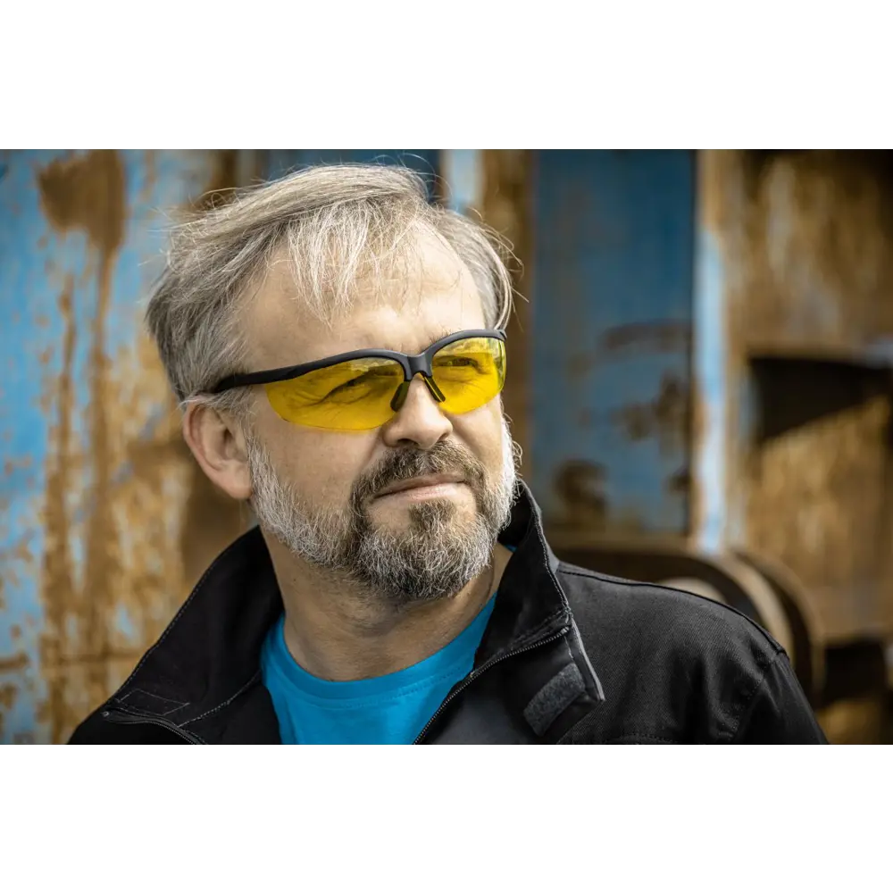 Фото 3 Очки защитные открытые без обтюратора Hoegert Technik 25911 желтые, с устойчивостью к царапинам Фото 3 Очки защитные открытые без обтюратора Hoegert Technik 25911 желтые, с устойчивостью к царапинам