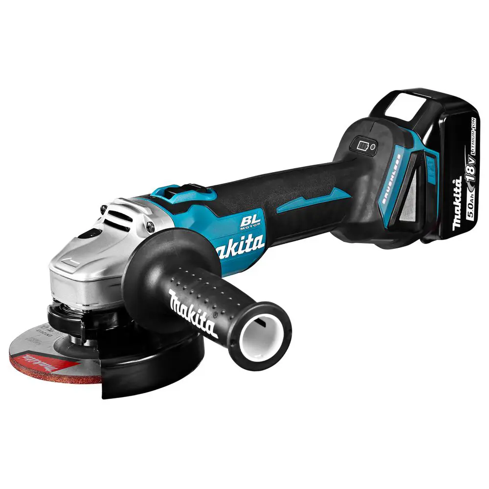 Фото 2 УШМ аккумуляторная бесщеточная Makita DGA504RTJ, 18 В Li-Ion 2x5 Ач, 125 мм Фото 2 УШМ аккумуляторная бесщеточная Makita DGA504RTJ, 18 В Li-Ion 2x5 Ач, 125 мм