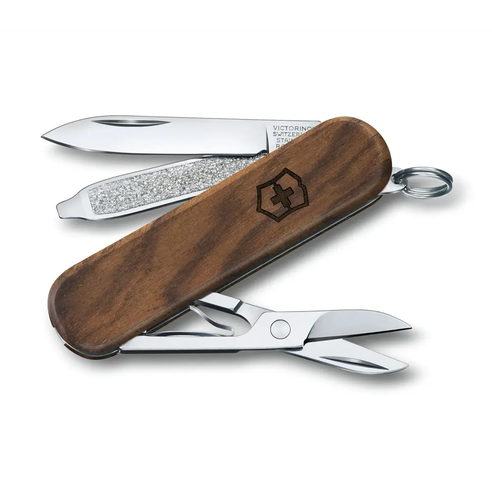 Фото Нож-брелок Victorinox Classic SD 0.6221.63 деревянный корпус 58 мм Фото Нож-брелок Victorinox Classic SD 0.6221.63 деревянный корпус 58 мм