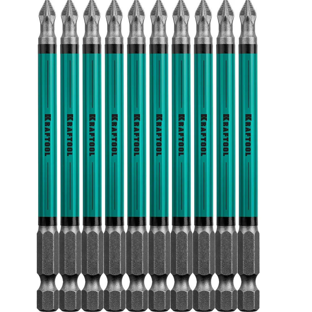 Фото Бита крестовая магнитная Kraftool 26124-2-100-10 PZ2x100 мм, 10 шт Фото Бита крестовая магнитная Kraftool 26124-2-100-10 PZ2x100 мм, 10 шт