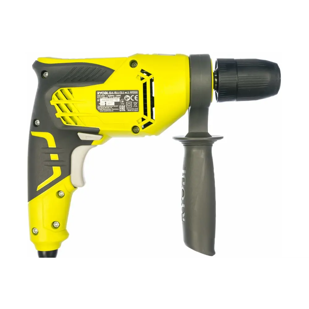 Фото 2 Дрель сетевая ударная Ryobi RPD500-GC, 500 Вт Фото 2 Дрель сетевая ударная Ryobi RPD500-GC, 500 Вт