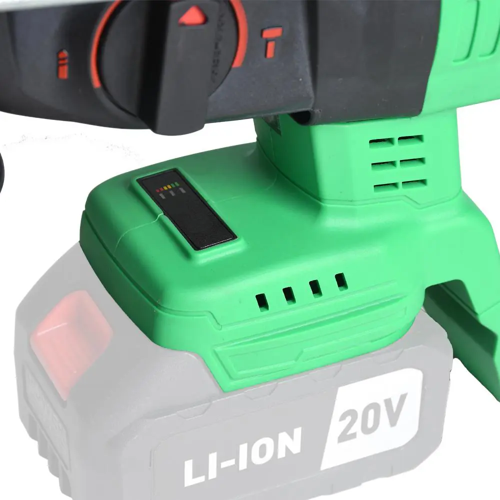 Фото 5 Перфоратор аккумуляторный бесщёточный SDS Plus Zitrek Destroyer Pro 063-4373, 20 В Li-Ion 2x6 Ач, 2 Дж Фото 5 Перфоратор аккумуляторный бесщёточный SDS Plus Zitrek Destroyer Pro 063-4373, 20 В Li-Ion 2x6 Ач, 2 Дж