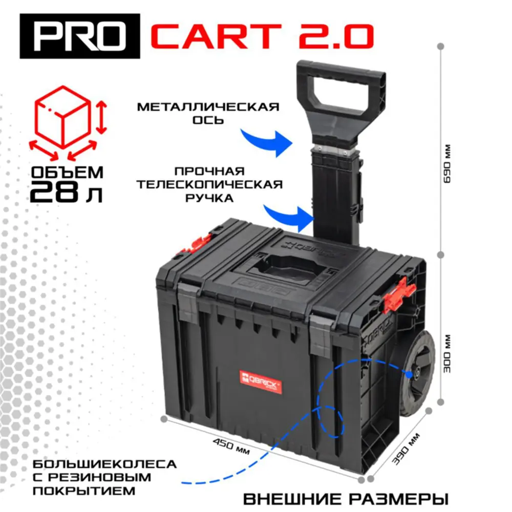 Фото 2 Ящик для инструментов на колёсах Qbrick System Pro Set 1 45x39x70 мм Фото 2 Ящик для инструментов на колёсах Qbrick System Pro Set 1 45x39x70 мм