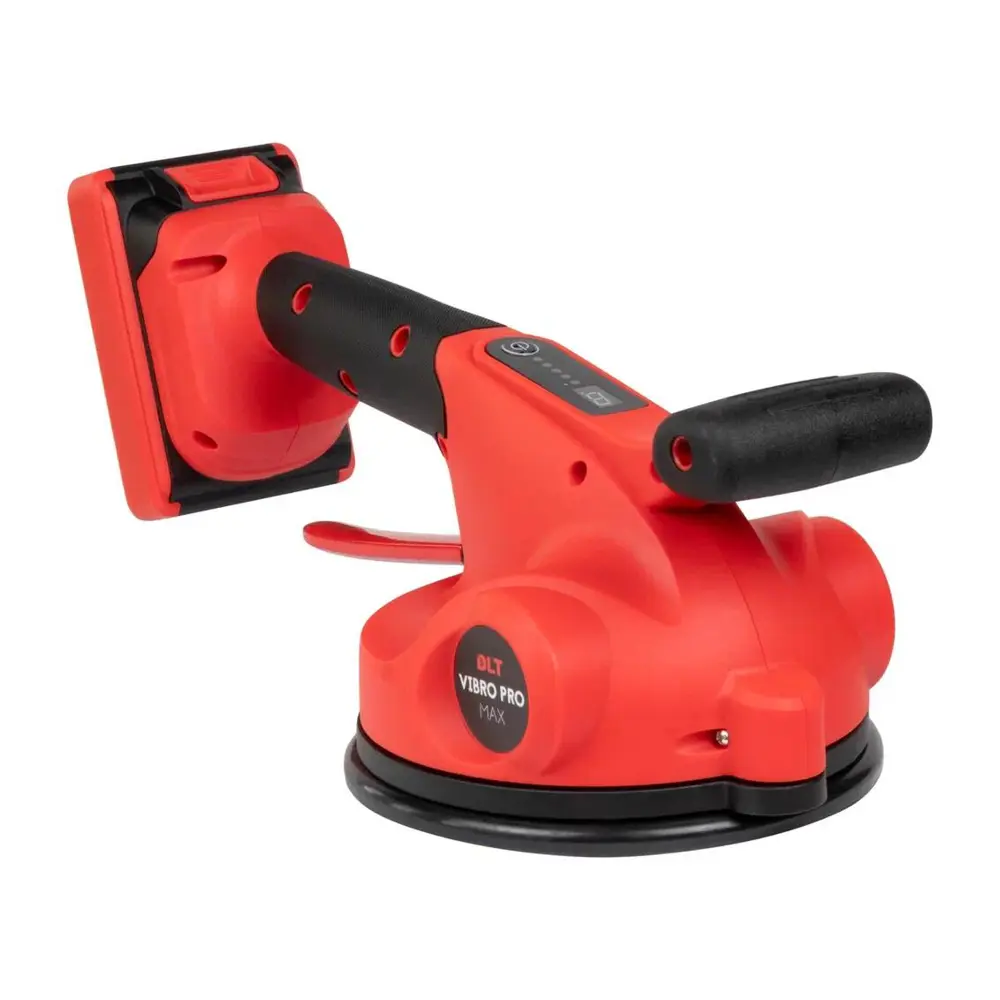 Фото 4 Виброприсоска для укладки плитки аккумуляторная DLT Vibro Pro-Max, 16.8 В Li-Ion 2x2 Ач 60 кг