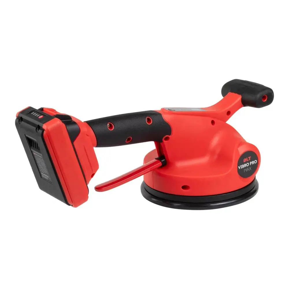 Фото 5 Виброприсоска для укладки плитки аккумуляторная DLT Vibro Pro-Max, 16.8 В Li-Ion 2x2 Ач 60 кг