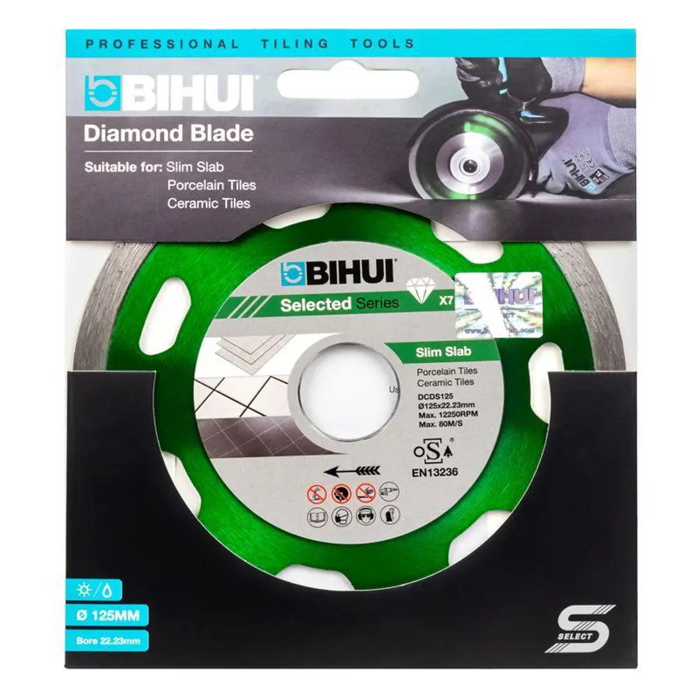 Фото 3 Диск алмазный по керамике Bihui B-Slim DCDS125 сплошной 125x22.23x1.1 мм Фото 3 Диск алмазный по керамике Bihui B-Slim DCDS125 сплошной 125x22.23x1.1 мм