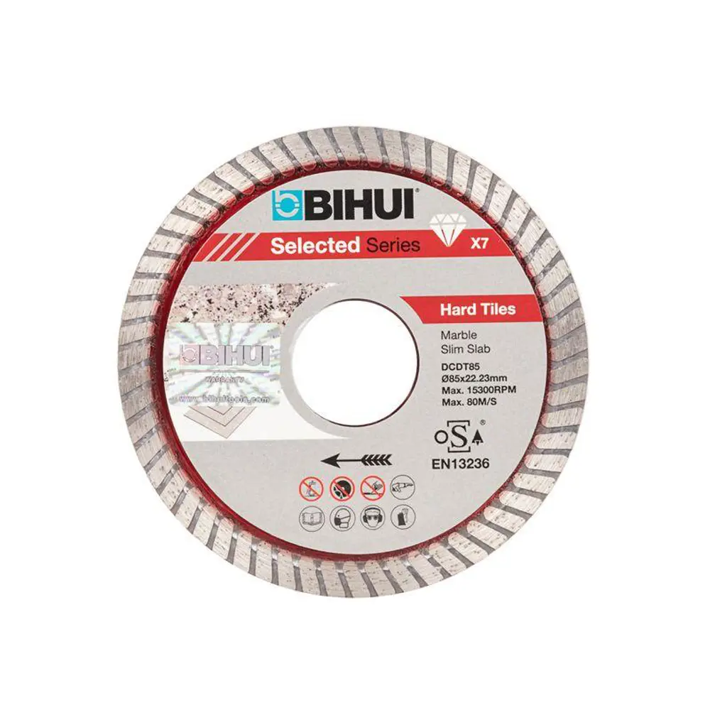 Фото Диск алмазный по керамограниту Bihui B-Turbo DCDT85 сплошной 85x22.23x1 мм Фото Диск алмазный по керамограниту Bihui B-Turbo DCDT85 сплошной 85x22.23x1 мм
