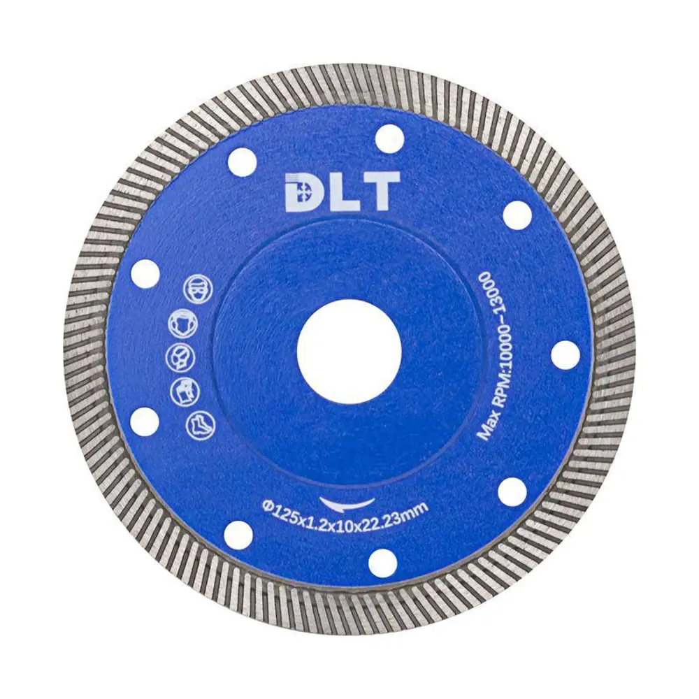 Фото Диск алмазный по керамограниту DLT Super Thin Turbo 1424 сплошной 125x22.23x1.2 мм Фото Диск алмазный по керамограниту DLT Super Thin Turbo 1424 сплошной 125x22.23x1.2 мм