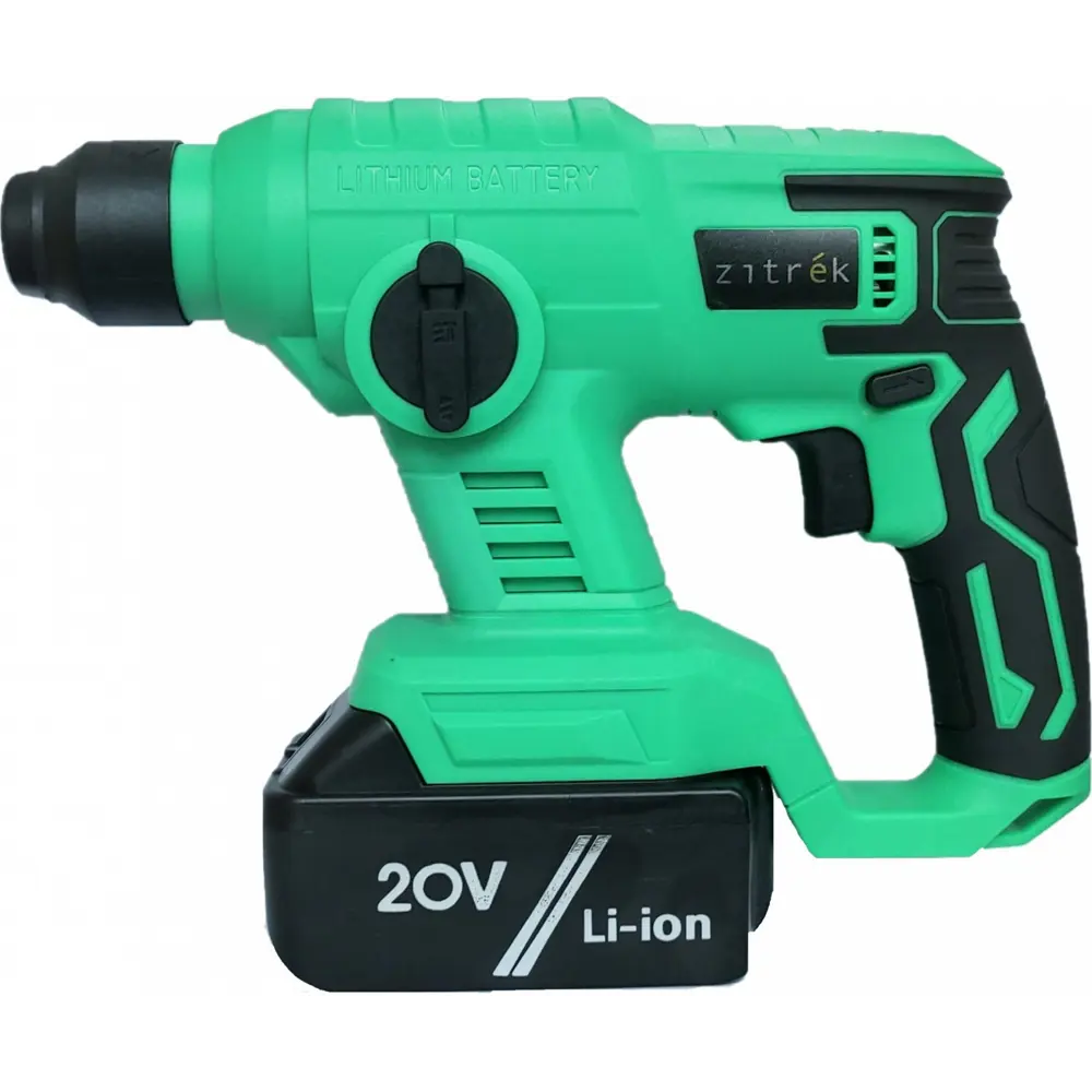 Фото 2 Перфоратор аккумуляторный SDS Plus Zitrek 063-4069, 20 В Li-Ion 1x4 Ач, 1.5 Дж Фото 2 Перфоратор аккумуляторный SDS Plus Zitrek 063-4069, 20 В Li-Ion 1x4 Ач, 1.5 Дж