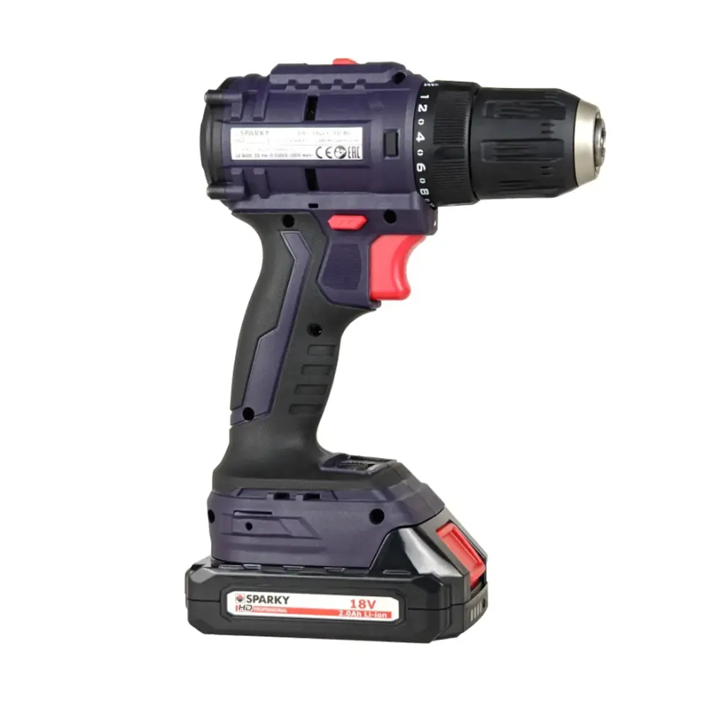 Фото 3 Дрель-шуруповерт аккумуляторная бесщеточная Sparky HD Professional BR2 18Li-C HD BL 18V 14000197157, 18 В Li-Ion 2x2 Ач Фото 3 Дрель-шуруповерт аккумуляторная бесщеточная Sparky HD Professional BR2 18Li-C HD BL 18V 14000197157, 18 В Li-Ion 2x2 Ач