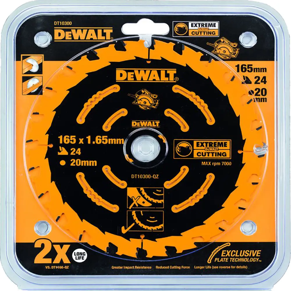 Фото Пильный диск по дереву Dewalt Extreme 165x20 мм 24 зуба DT10300-QZ Фото Пильный диск по дереву Dewalt Extreme 165x20 мм 24 зуба DT10300-QZ
