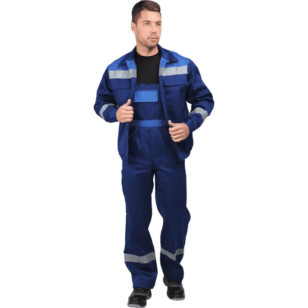 Фото 2 Костюм рабочий Мастер Люкс цвет темно-синий/василек размер 104-108 рост 170-176 см Фото 2 Костюм рабочий Мастер Люкс цвет темно-синий/василек размер 104-108 рост 170-176 см