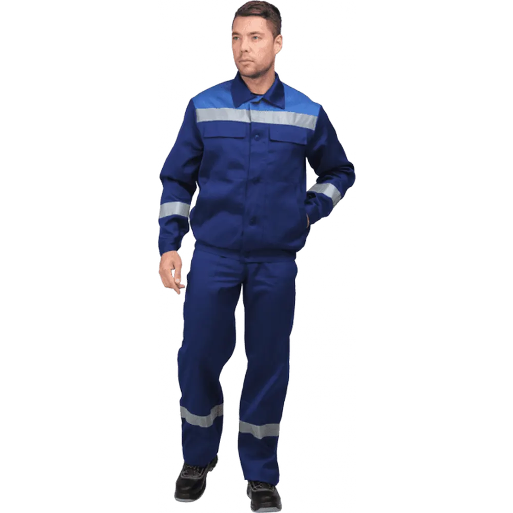 Фото Костюм рабочий Мастер Люкс цвет темно-синий/василек размер 104-108 рост 170-176 см Фото Костюм рабочий Мастер Люкс цвет темно-синий/василек размер 104-108 рост 170-176 см