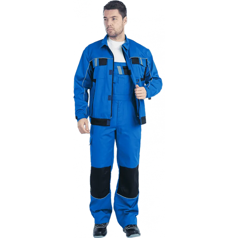 Фото Костюм рабочий Комфорт цвет василек/черный размер 96-100 рост 182-188 см Фото Костюм рабочий Комфорт цвет василек/черный размер 96-100 рост 182-188 см
