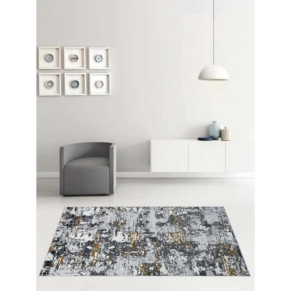 Фото Ковер Mafy Lemona 80x150 MF-00121 цвет серо-желтый Фото Ковер Mafy Lemona 80x150 MF-00121 цвет серо-желтый