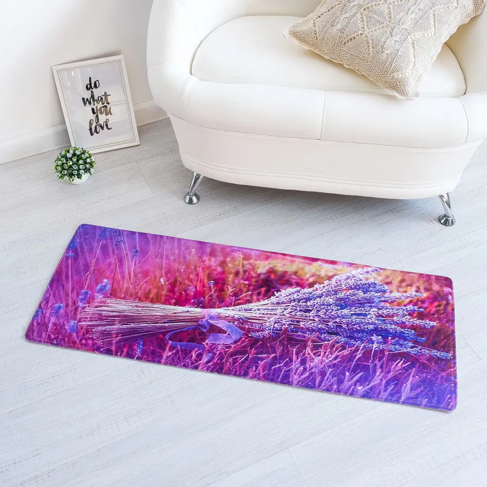 Фото 2 Ковер Этель "Лаванда" 45x120 см велюр поролон 400г/м2