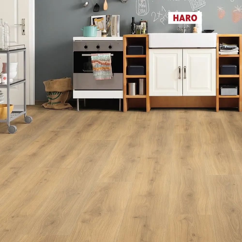 Фото Ламинат Haro Дуб Эмилия Медовый 32 класс толщина 8 мм с фаской 2.68 м² Фото Ламинат Haro Дуб Эмилия Медовый 32 класс толщина 8 мм с фаской 2.68 м²