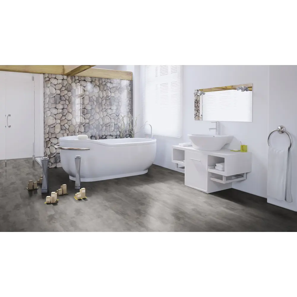 Фото 2 ПВХ плитка Wineo Stone Glamour Concrete Modern 31 класс толщина 9 мм 3.34 м², цена за упаковку Фото 2 ПВХ плитка Wineo Stone Glamour Concrete Modern 31 класс толщина 9 мм 3.34 м², цена за упаковку
