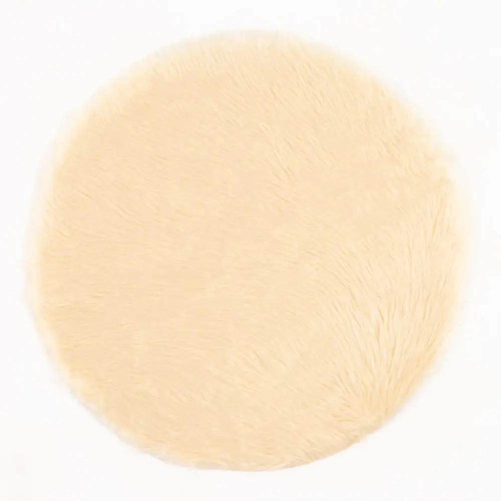 Фото Ковер пушистый Этель цвет бежевый d 80 см 1000 гр/м2 7061231 Фото Ковер пушистый Этель цвет бежевый d 80 см 1000 гр/м2 7061231