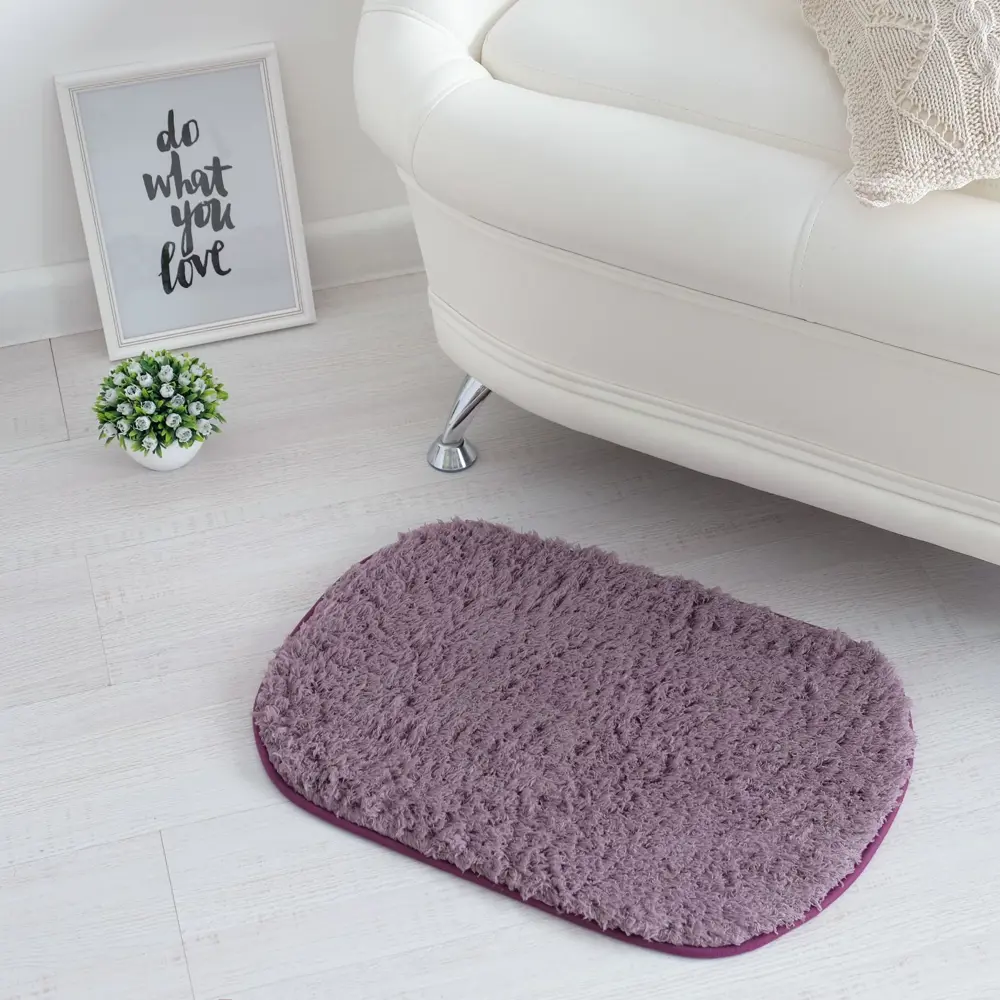 Фото 2 Ковер овальный Этель Lama цвет сиреневый 40x60см 100% п/э 3922892 Фото 2 Ковер овальный Этель Lama цвет сиреневый 40x60см 100% п/э 3922892