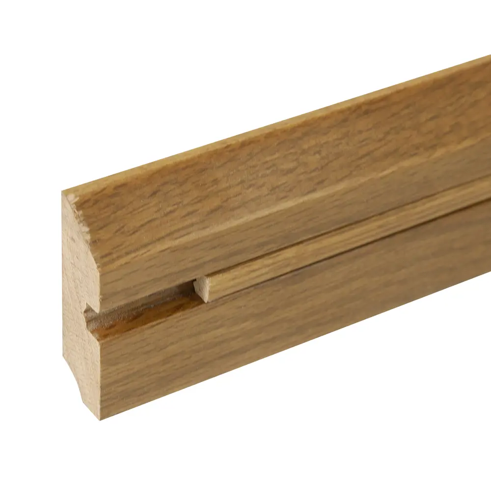 Фото 2 Плинтус массив Дуб состаренный (Окаванго) 1830x18x71 мм