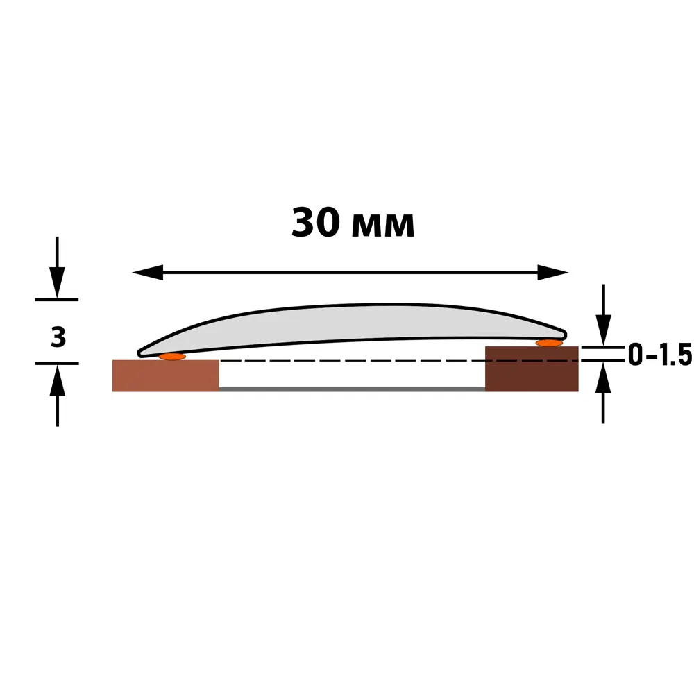 Фото 5 Порог самоклеящийся для напольного покрытия ПВХ 1600x30 мм Дуб Тёмный Фото 5 Порог самоклеящийся для напольного покрытия ПВХ 1600x30 мм Дуб Тёмный