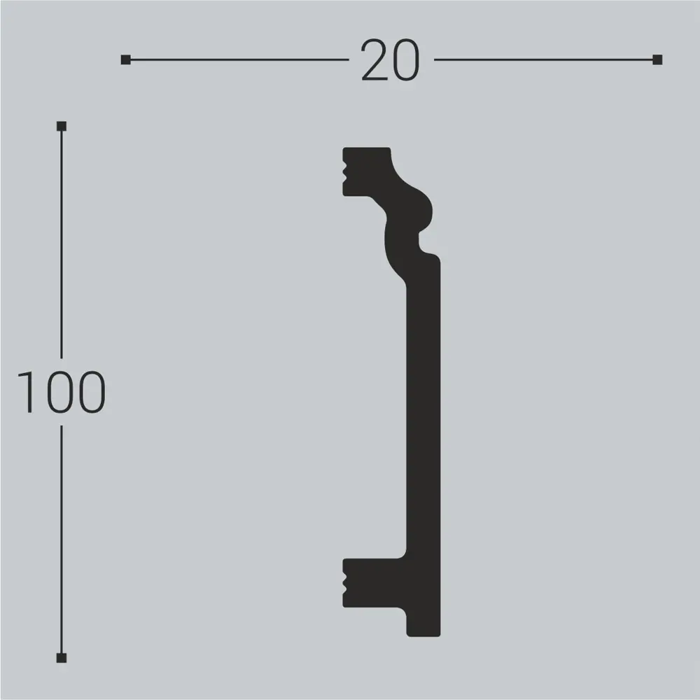 Фото Плинтус напольный Bello Deco 100x2000x20мм 1шт белый Фото Плинтус напольный Bello Deco 100x2000x20мм 1шт белый