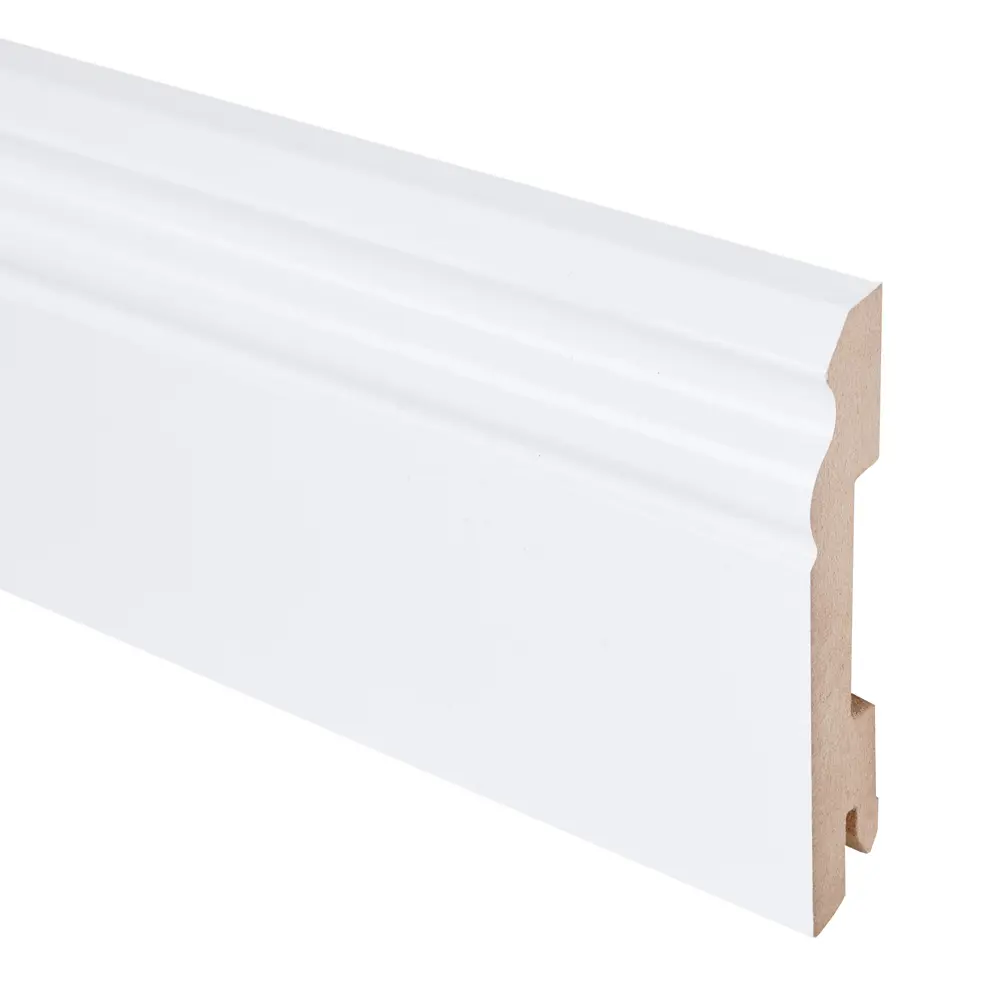 Фото Плинтус напольный Pedross МДФ 5535-П 100x18x2500 мм глянец белый фигурный Фото Плинтус напольный Pedross МДФ 5535-П 100x18x2500 мм глянец белый фигурный