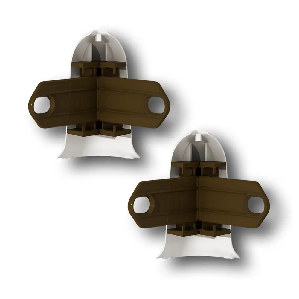 Фото 2 Угол наружный (внешний) с крепежом для плинтуса Идеал Классик 253 Ясень серый 55 мм 10 шт.