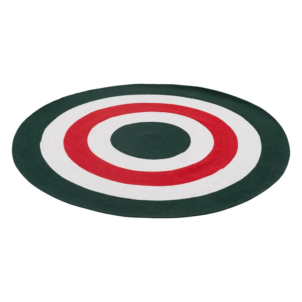 Фото 2 Ковер Ethnic Target хлопок 150x150 см цвет темно-зеленый Фото 2 Ковер Ethnic Target хлопок 150x150 см цвет темно-зеленый
