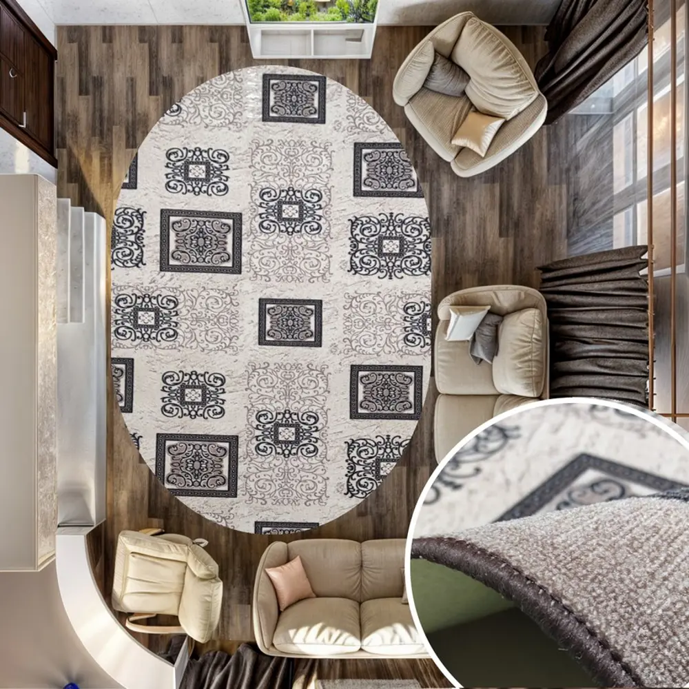 Фото Ковер Нева Тафт Принт Гурзуф (17_34) Овал 300x450 см