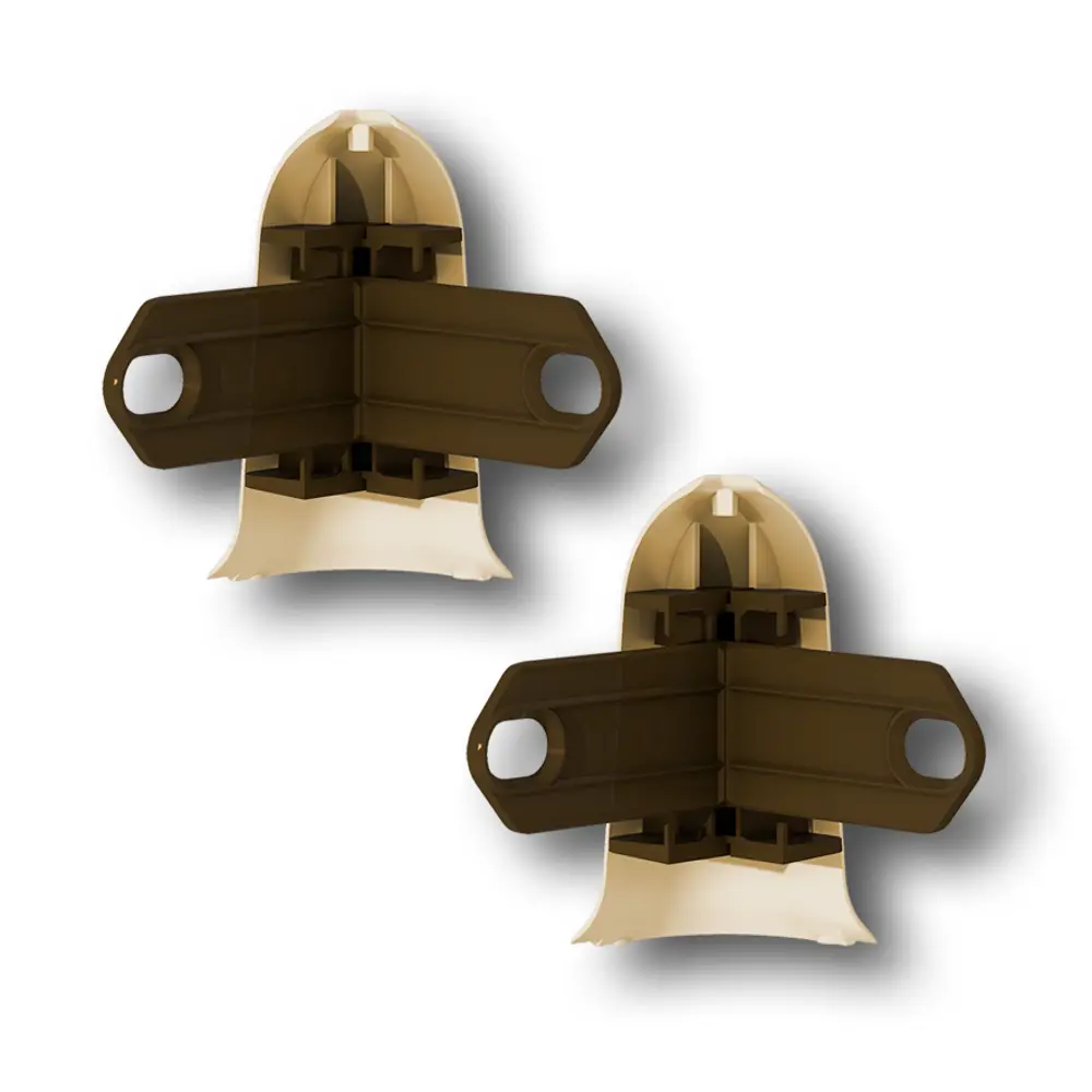 Фото 2 Угол наружный (внешний) с крепежом для плинтуса Идеал Классик 272 Сосна золотистая 55 мм 10 шт во флоупак