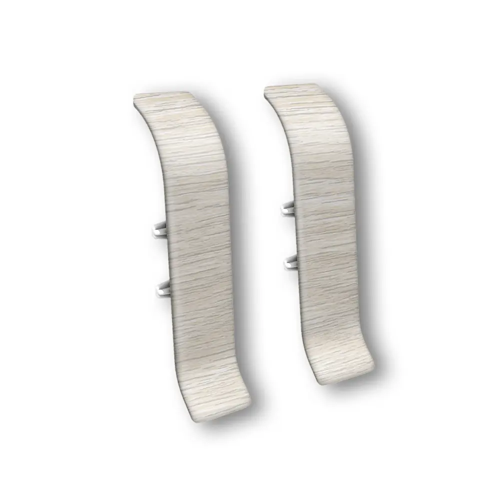 Фото Соединитель для плинтуса Идеал Классик 252 Ясень белый 55 мм 10 шт.