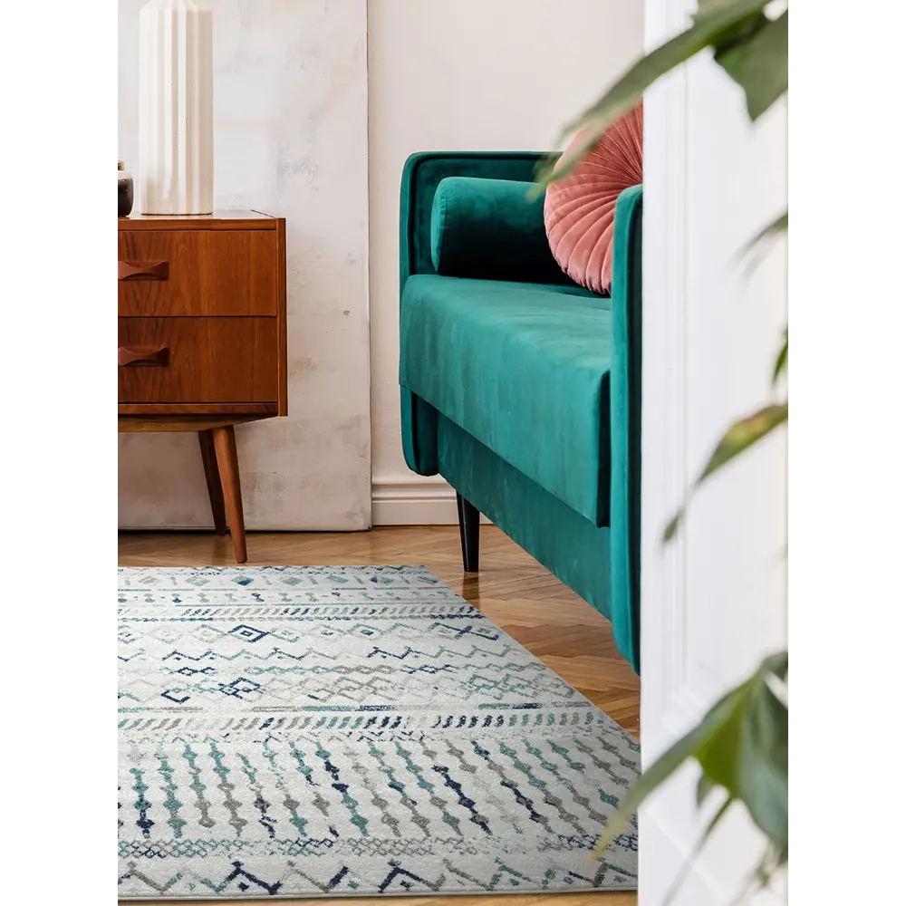 Фото Ковер полипропилен Mafy 107c white Siesta 160x230см Фото Ковер полипропилен Mafy 107c white Siesta 160x230см