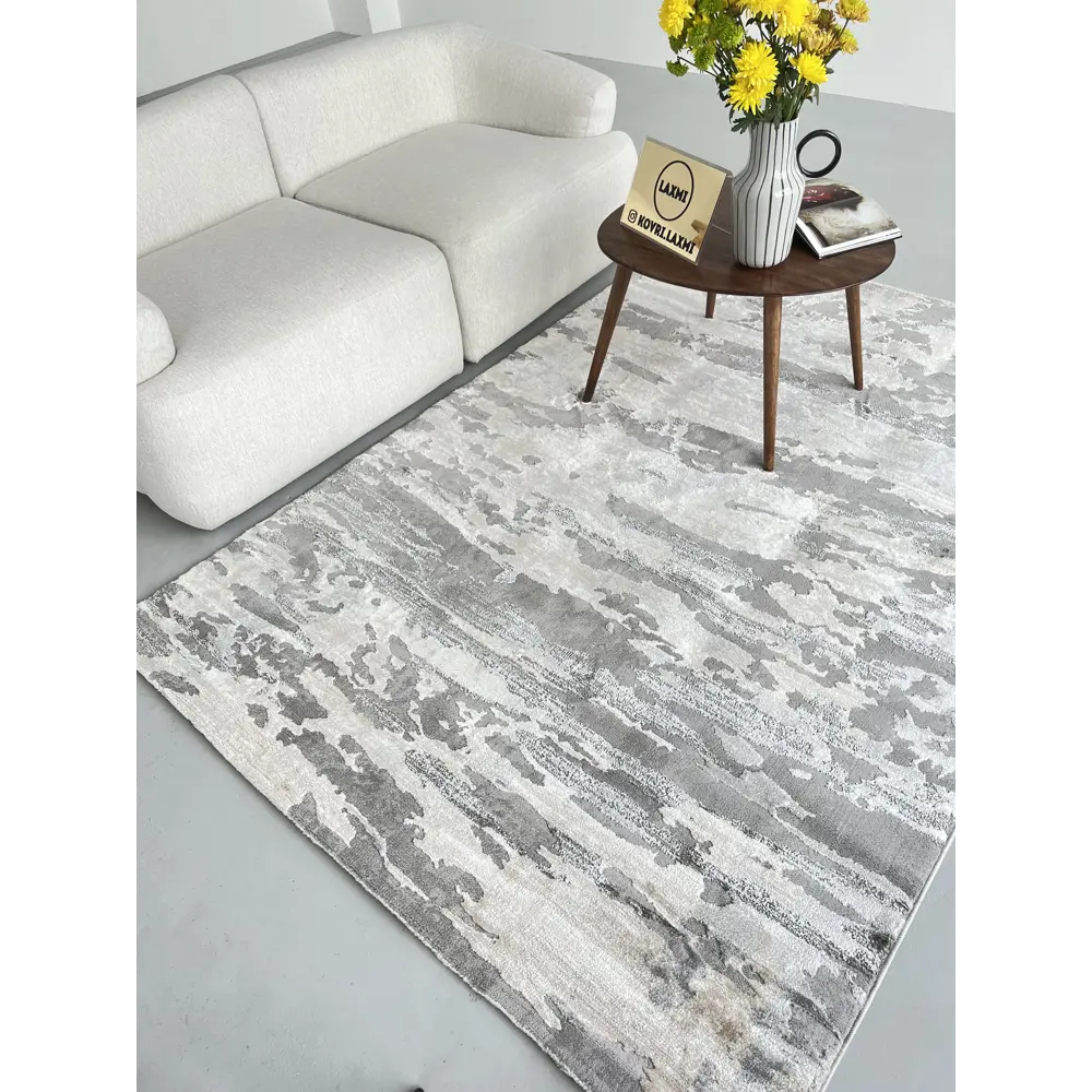 Фото Ковер Laxmi Laxbieg 150x80см полиэстер серо-бежевый Фото Ковер Laxmi Laxbieg 150x80см полиэстер серо-бежевый