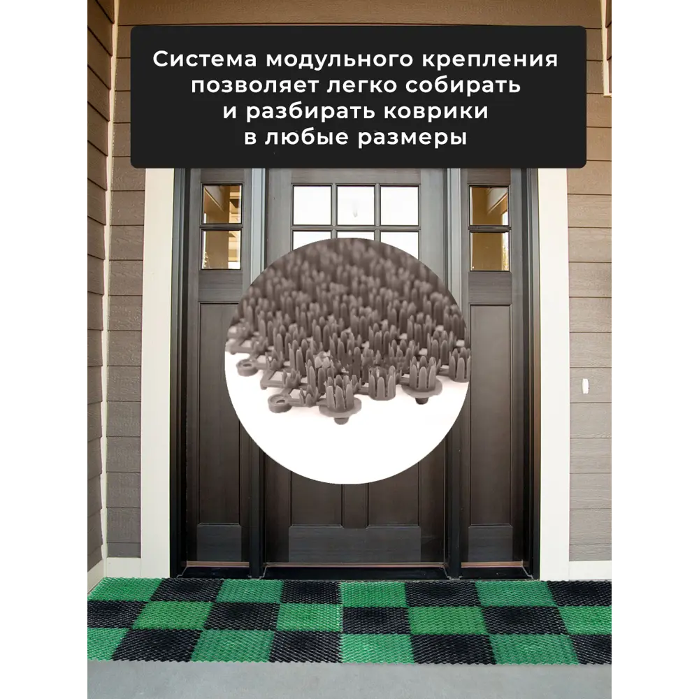 Фото 7 Коврик придверный Травка Blabar 54x83 см цвет синий Фото 7 Коврик придверный Травка Blabar 54x83 см цвет синий