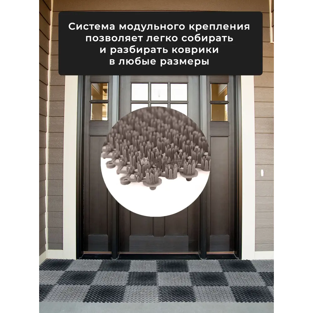 Фото 7 Коврик придверный Травка Blabar 41x59 см цвет синий Фото 7 Коврик придверный Травка Blabar 41x59 см цвет синий