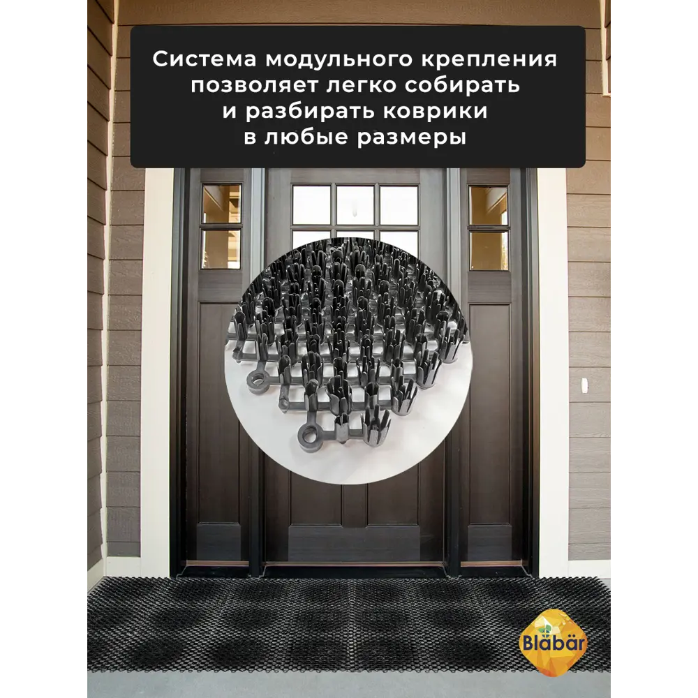 Фото 6 Коврик придверный Травка Blabar 41x60 см цвет синий Фото 6 Коврик придверный Травка Blabar 41x60 см цвет синий