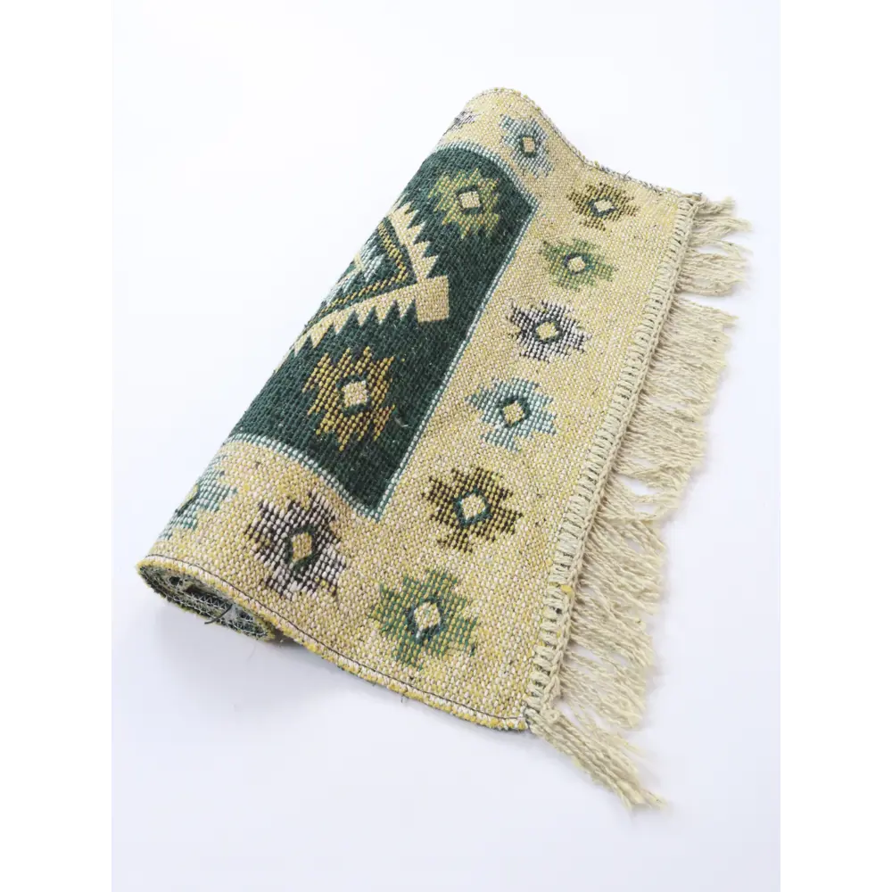 Фото 3 Коврик декоративный L'Cadesi Kilim Usak UK02 Хлопок 60x90 см цвет зеленый Фото 3 Коврик декоративный L'Cadesi Kilim Usak UK02 Хлопок 60x90 см цвет зеленый